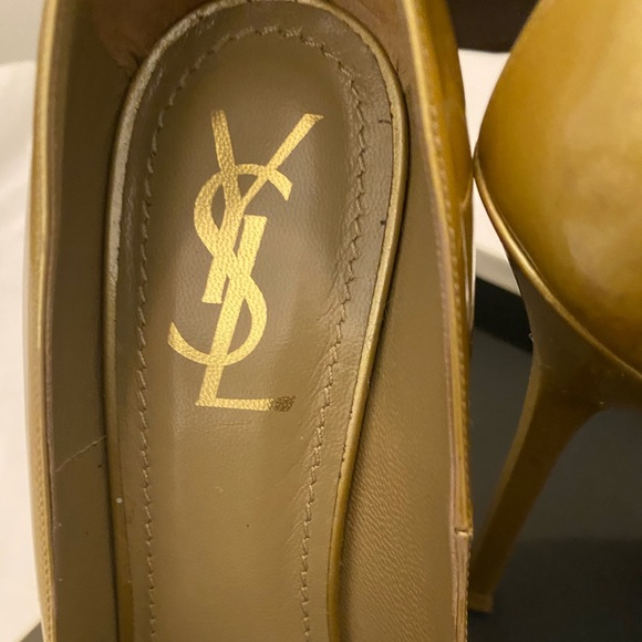 Brand New w/ Box YSL Gold Platform Luxury Designer Heels | Yves Saint Laurent - Picture 2 of 6